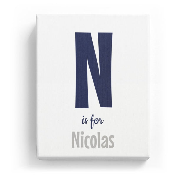 N is for Nicolas - Cartoony