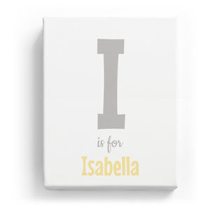 I is for Isabella - Cartoony