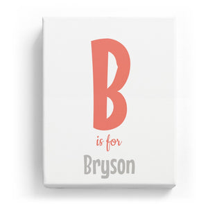 B is for Bryson - Cartoony