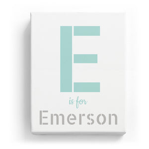 E is for Emerson - Stylistic