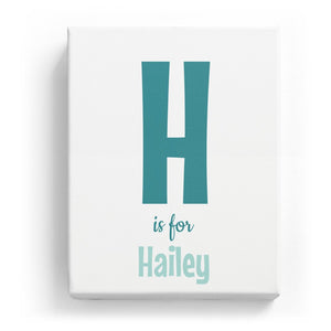 H is for Hailey - Cartoony