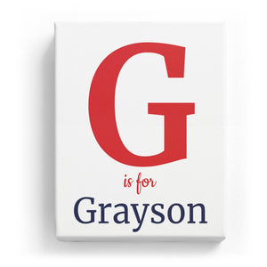 G is for Grayson - Classic
