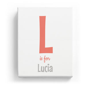 L is for Lucia - Cartoony