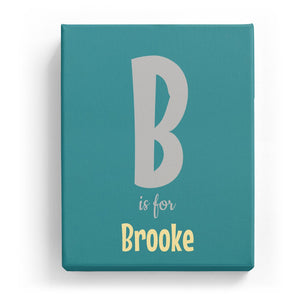 B is for Brooke - Cartoony