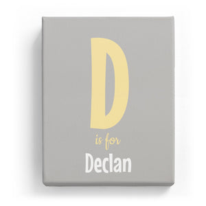 D is for Declan - Cartoony
