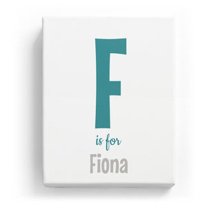 F is for Fiona - Cartoony