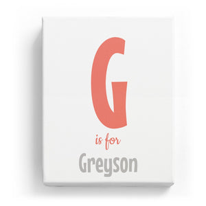 G is for Greyson - Cartoony