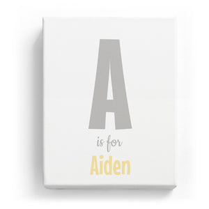 A is for Aiden - Cartoony