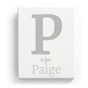 P is for Paige - Classic