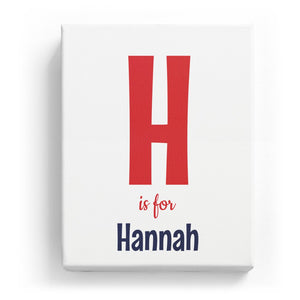 H is for Hannah - Cartoony