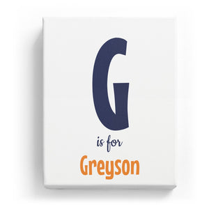 G is for Greyson - Cartoony