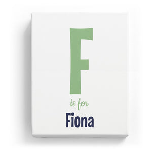 F is for Fiona - Cartoony