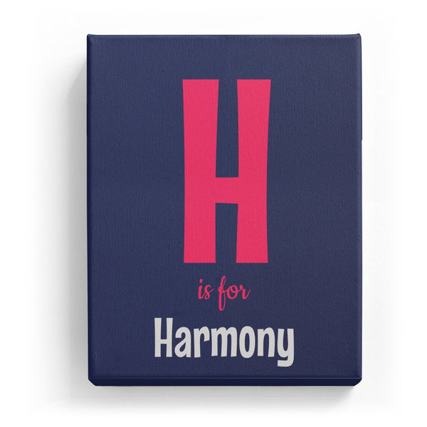 H is for Harmony - Cartoony