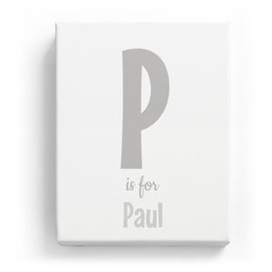 P is for Paul - Cartoony