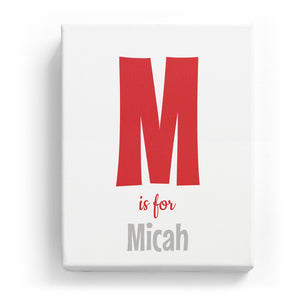 M is for Micah - Cartoony