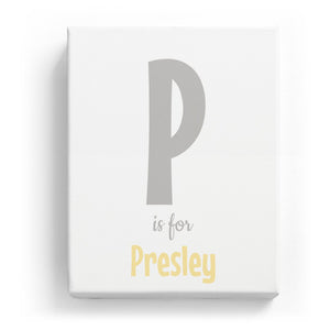 P is for Presley - Cartoony