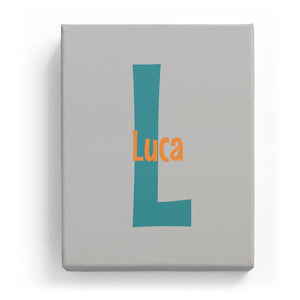 Luca Overlaid on L - Cartoony