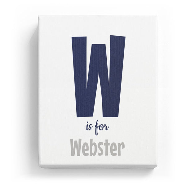 W is for Webster - Cartoony