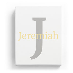 Jeremiah Overlaid on J - Classic