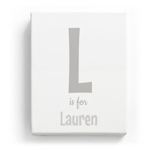 L is for Lauren - Cartoony