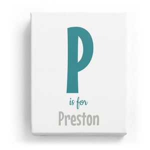 P is for Preston - Cartoony