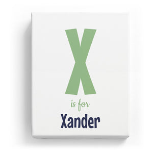 X is for Xander - Cartoony