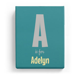 A is for Adelyn - Cartoony