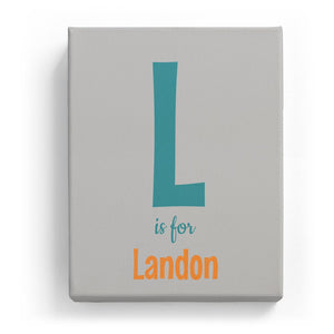 L is for Landon - Cartoony