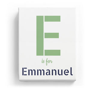 E is for Emmanuel - Stylistic