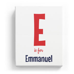 E is for Emmanuel - Cartoony