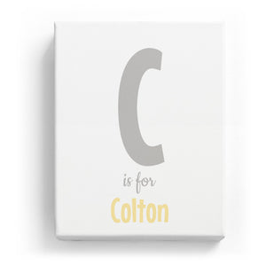 C is for Colton - Cartoony