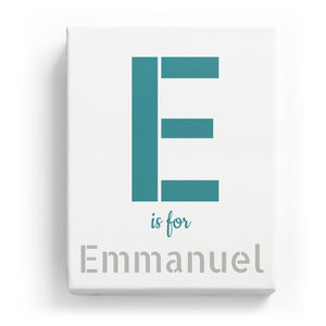 E is for Emmanuel - Stylistic