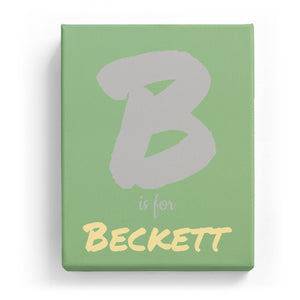 B is for Beckett - Artistic