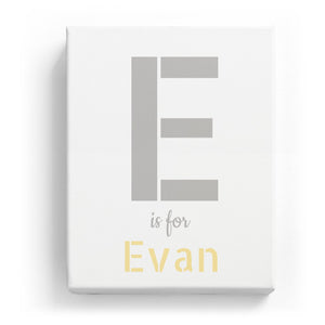 E is for Evan - Stylistic