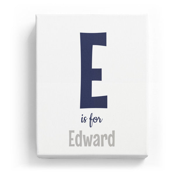 E is for Edward - Cartoony