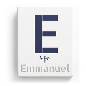 E is for Emmanuel - Stylistic