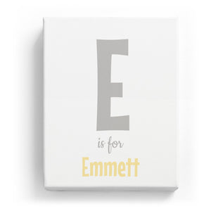 E is for Emmett - Cartoony