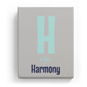 H is for Harmony - Cartoony
