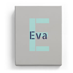 Eva Overlaid on E - Stylistic