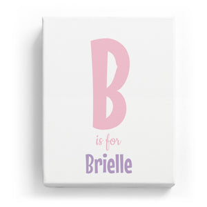 B is for Brielle - Cartoony