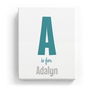 A is for Adalyn - Cartoony