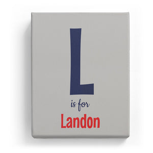 L is for Landon - Cartoony