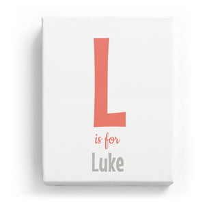 L is for Luke - Cartoony