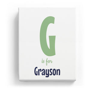 G is for Grayson - Cartoony