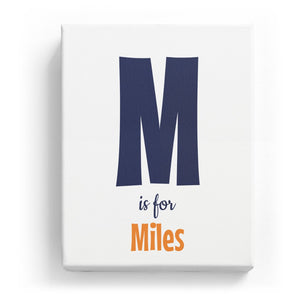 M is for Miles - Cartoony