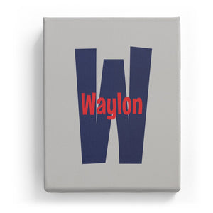 Waylon Overlaid on W - Cartoony