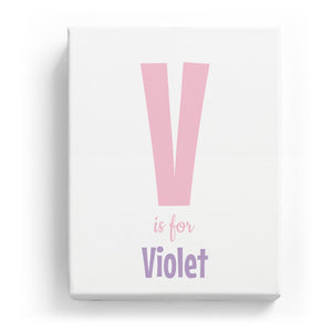 V is for Violet - Cartoony