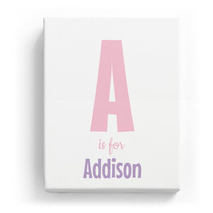 A is for Addison - Cartoony
