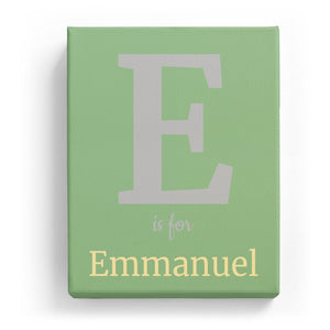 E is for Emmanuel - Classic