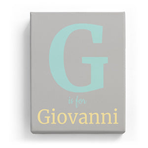 G is for Giovanni - Classic